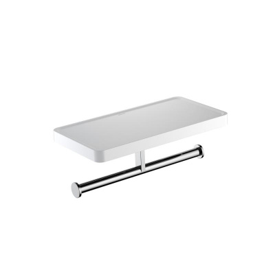 Бумагодержатель двойной с полкой AQUATEK AQ4919CR ЕВРОПА фото в интернет-магазине Русалия