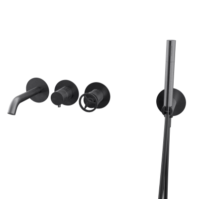 Смеситель для ванны Remer Chrono CH53D2PCFP, черный брашированный хром фото в интернет-магазине Русалия