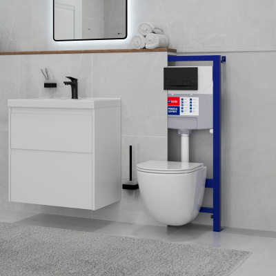 Система инсталляции Lemark PENEDA EXPERT для подвесных унитазов,  механическая, без кнопки смыва (9812002) фото в интернет-магазине Русалия