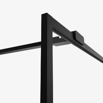 Душевое ограждение NEW TRENDY AVEXA BLACK 130x200 EXK-2663 (черный) фото в интернет-магазине Русалия