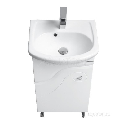 Тумба под раковину AQUATON Колибри 45 левый белый 1A065201KO01L фото в интернет-магазине Русалия