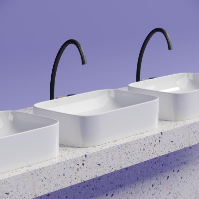 Умывальник чаша накладная прямоугольная Element 605*380*150мм CN6053 Ceramica Nova фото в интернет-магазине Русалия