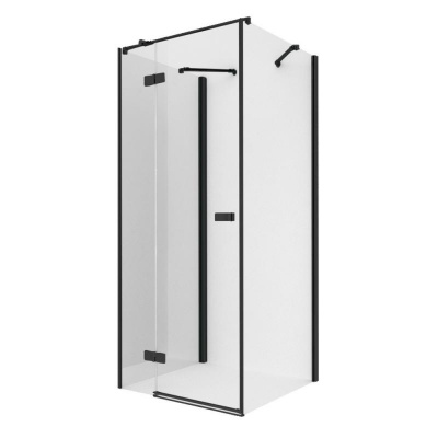 Душевое ограждение NEW TRENDY REFLEXA BLACK L 100x120x200 EXK-5031 (черный) фото в интернет-магазине Русалия