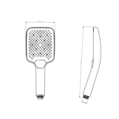 Лейка для душа Raglo R450.52.06, черный фото в интернет-магазине Русалия