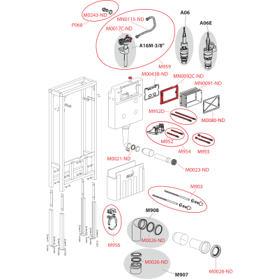 Инсталляционная система для подвесных унитазов отдельностоящая AM116/1120 SOLOMODUL ALCAPLAST фото в интернет-магазине Русалия