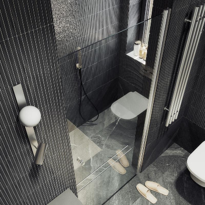 Душевая дверь на монопетле 1980*800 Стекло 6 мм Бесцветное MGD-803-5 Maybah Glass фото в интернет-магазине Русалия