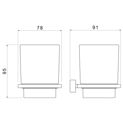 Стакан для зубных щеток Timo Torne хром (43033/00) фото в интернет-магазине Русалия