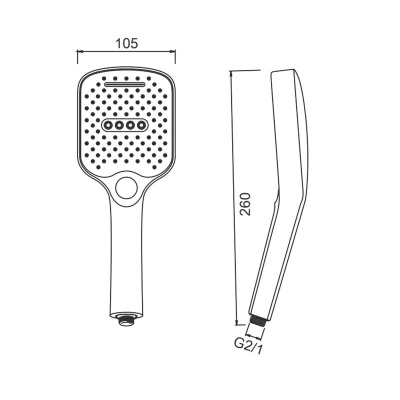 Лейка для душа Splenka S450.53, хром фото в интернет-магазине Русалия