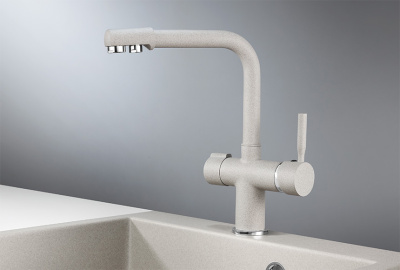 Смеситель для кухни GRANULA (2088, БАЗАЛЬТ) фото в интернет-магазине Русалия