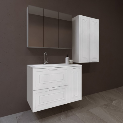 Тумба с раковиной Альба 90 подвесная ЛЕВАЯ Style Line фото в интернет-магазине Русалия