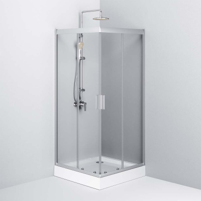 W90G-403-090MT Gem душ.ограждение 90х90 квадрат,стекло прозрачное,профиль мат. серебро, без поддона Am.Pm фото в интернет-магазине Русалия