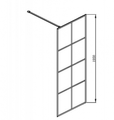 Душевая перегородка Blackline 90 BG090.5413B черный профиль Bravat фото в интернет-магазине Русалия