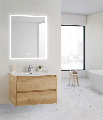 Зеркало со встроенным светильником, сенсорным выключателем и подогревом SPC-GRT-700-800-LED-TCH-WARM, 12W, 220-240V, 700x30x800 BelBagno фото в интернет-магазине Русалия