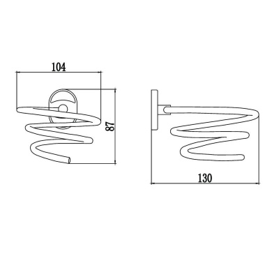 Держатель для фена Savol S-007056, хром фото в интернет-магазине Русалия
