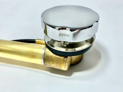 Слив-перелив медно-латунный для ванны полуавтомат Byon фото в интернет-магазине Русалия