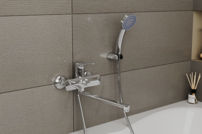 Смеситель для ванны с длинным поворотным изливом RUSH Jawa (JA0735-51) фото в интернет-магазине Русалия