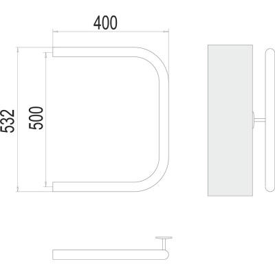 Полотенцесушитель водяной Terminus П-образный (1") 50х40 4620768881459 фото в интернет-магазине Русалия