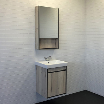 COMFORTY. Зеркало-шкаф "Вена-45" дуб дымчатый фото в интернет-магазине Русалия