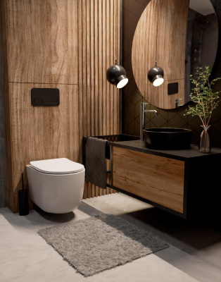 AQM5012 Раковина накладная круглая, цвет розовый матовый. 355x355x120 фото в интернет-магазине Русалия