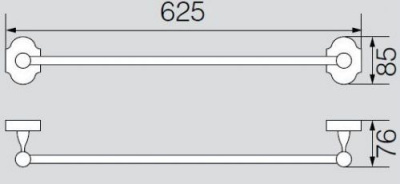 Полотенцедержатель 60 см VR.STD-7721.BR Stanford Bronzo Veragio фото в интернет-магазине Русалия