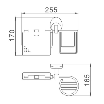 Держатель для туалетной бумаги Haiba HB1603-1, хром фото в интернет-магазине Русалия