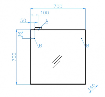 Зеркало Инга 700/С Style Line фото в интернет-магазине Русалия