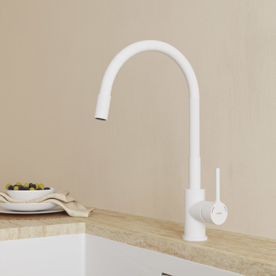 Смеситель для кухни Milardo с гибким изливом Meal (M01WT0FM05) фото в интернет-магазине Русалия