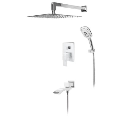 Душевая система встраиваемая Hansberge H6077W, белый/хром фото в интернет-магазине Русалия