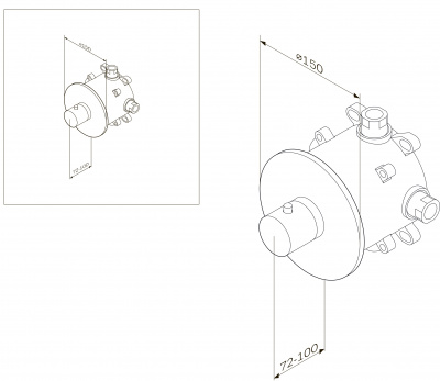 F8075500 Like, термостат, монтируемый в стену, шт фото в интернет-магазине Русалия