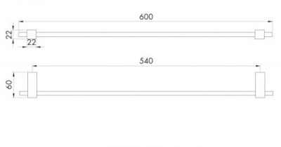 Полотенцедержатель 60 см VR.KDN-2821.CR Krosdana Veragio фото в интернет-магазине Русалия