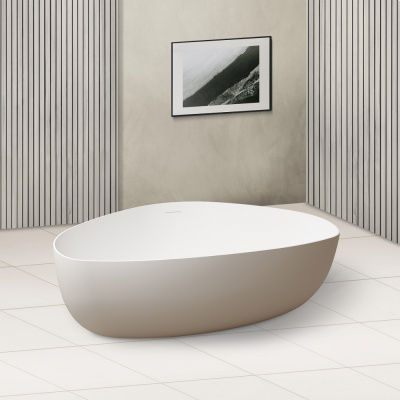 Ванна из искусственного камня ABBER Stein AS9608 белая матовая 180х130х55 см фото в интернет-магазине Русалия