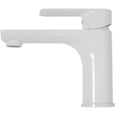 Смеситель для раковины Hansberge H1099W, белый/хром фото в интернет-магазине Русалия