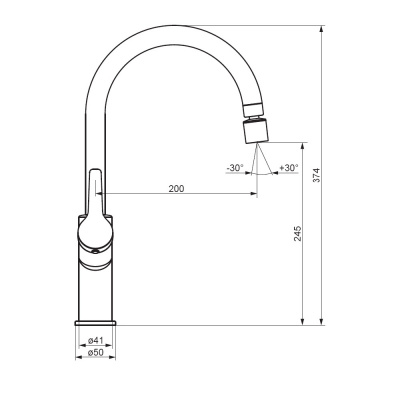 310722300 Eclipse, смеситель для кухни с двухрежимным регулируемым аэратором, черный фото в интернет-магазине Русалия
