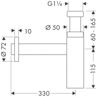 Сифон Flowstar S 52105000 Hansgrohe фото в интернет-магазине Русалия