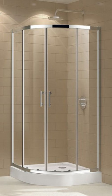 Душевой уголок ECO-O-R-2-80-P-Cr полукруглый Cezares фото в интернет-магазине Русалия