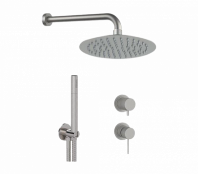 Душевая система Remer X Style INOX SSX92PS02UFM25, нержавеющая сталь фото в интернет-магазине Русалия