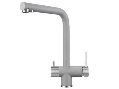 Смеситель для кухни GRANULA (2305, АЛЮМИНИУМ) фото в интернет-магазине Русалия