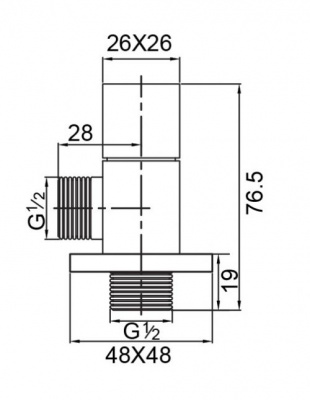 Кран угловой VR.SBR-8221.CR Veragio фото в интернет-магазине Русалия