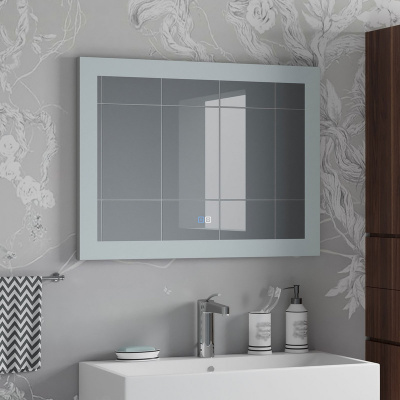 Зеркало с подсветкой Relax 800x600 антизапотевание ЗЛП122 Continent фото в интернет-магазине Русалия