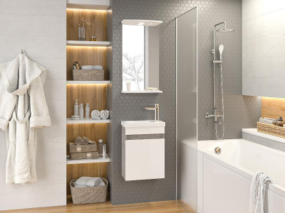 Тумба Ронда 40 подвесная с раковиной Cersanit Como 40 Misty фото в интернет-магазине Русалия