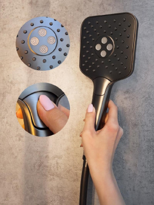 Душевая система с термостатом Lamberto 040411 GrMt AltroBagno фото в интернет-магазине Русалия