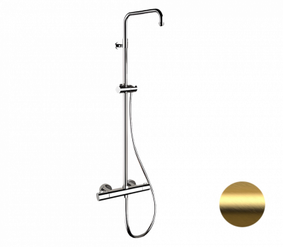 Душевая система термостатическая Remer Elegance EQ32ASSDBG, золото брашированное фото в интернет-магазине Русалия