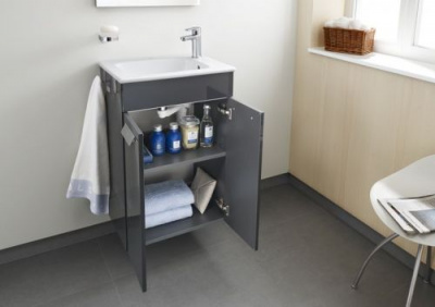 Тумба с раковиной Debba 50 белый (ZRU9302710 + 32799J00Y) Roca фото в интернет-магазине Русалия