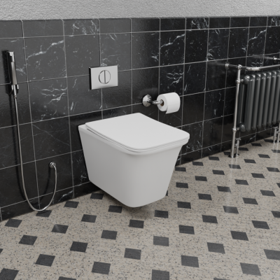 Унитаз подвесной с сиденьем микролифт 2622E CeramaLux фото в интернет-магазине Русалия