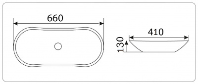 Раковина накладная овальная под черненую бронзу MNC 7097 CeramaLux фото в интернет-магазине Русалия