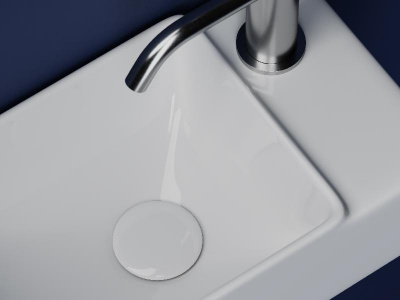 Умывальник подвесной прямоугольный (чаша слева, отверстие под смеситель справа) Element 395*220*125мм CN5045 Ceramica Nova фото в интернет-магазине Русалия