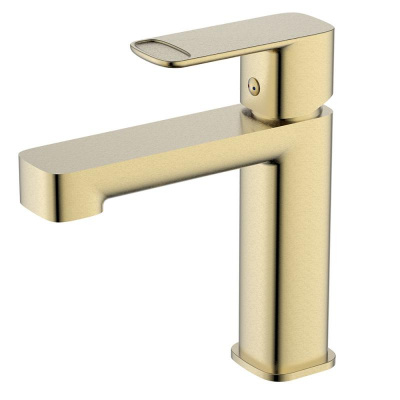 AQM6610BG Parma Смеситель для раковины однорычажный, Brushed gold AQUAme фото в интернет-магазине Русалия