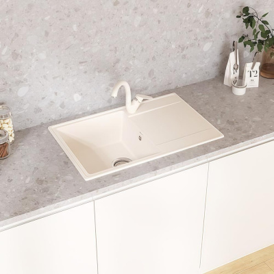 Кухонная мойка Maretti Kitchen KT735-WH, белый фото в интернет-магазине Русалия