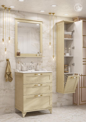 Тумба под раковину AQUATON Леон 65 Н дуб бежевый 1A194601LBPR0 фото в интернет-магазине Русалия