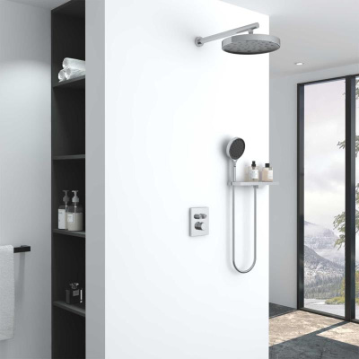 Душевой комплект Inspire VSFW-3I21MT2RCH встраиваемый, термостатический, двухрежимный, хром Vincea фото в интернет-магазине Русалия